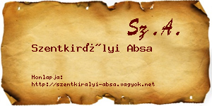 Szentkirályi Absa névjegykártya